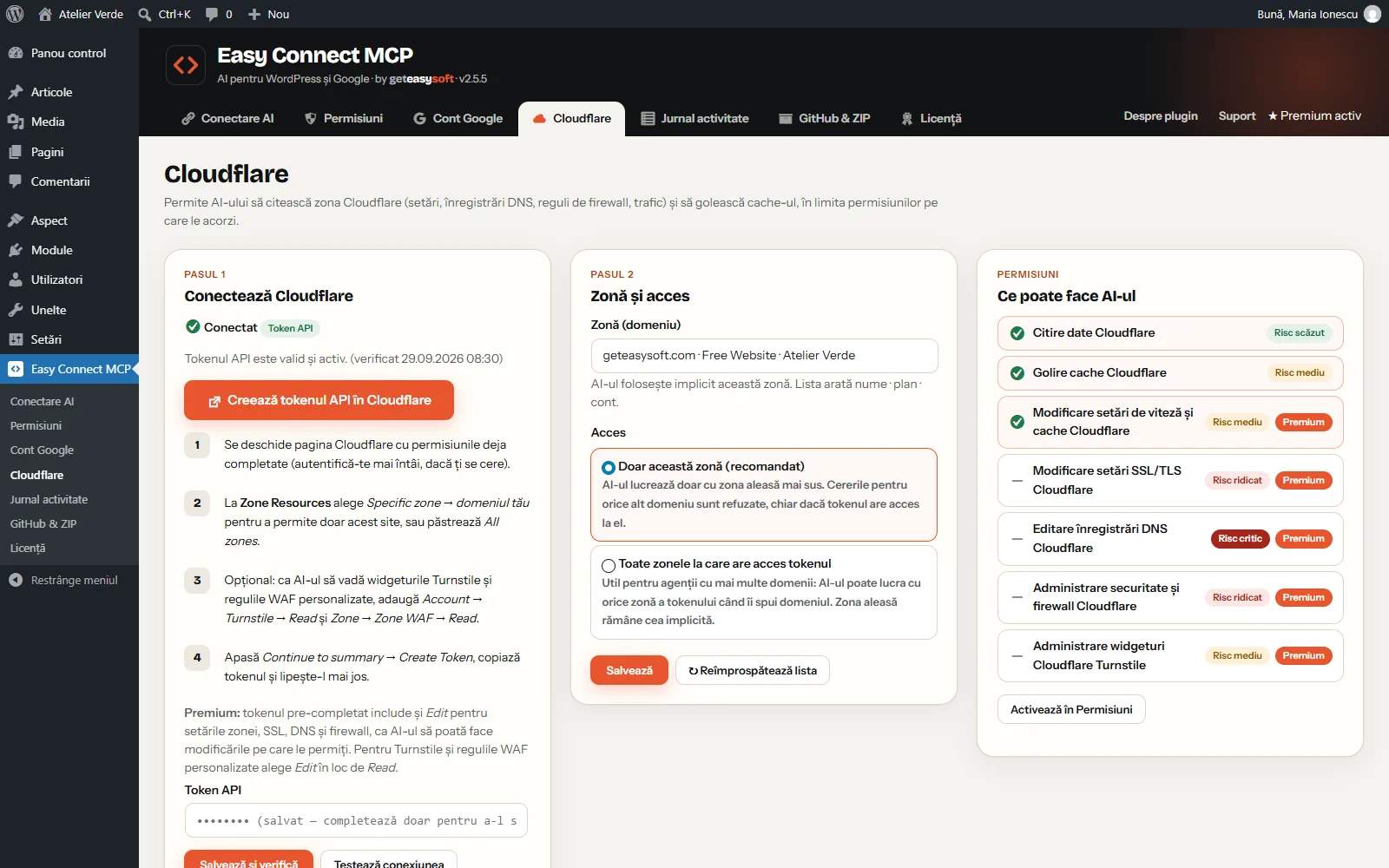 Premium: setările Cloudflare de viteză, SSL și securitate