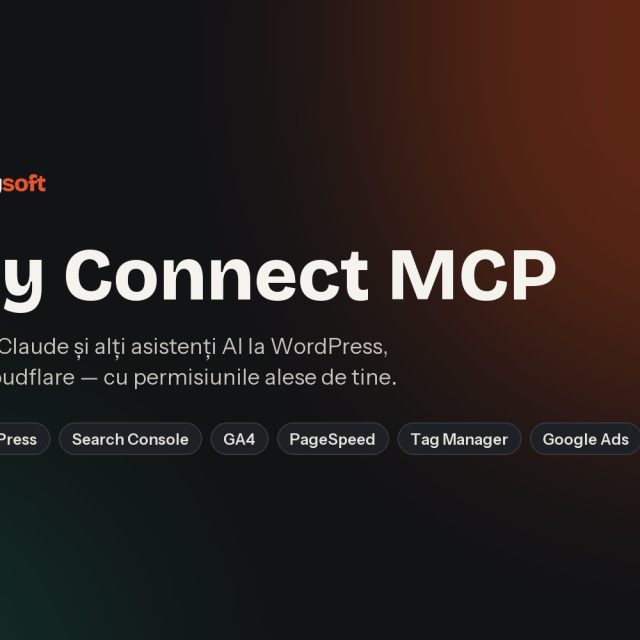 Easy Connect MCP — conectează asistenții AI la WordPress, Google și Cloudflare